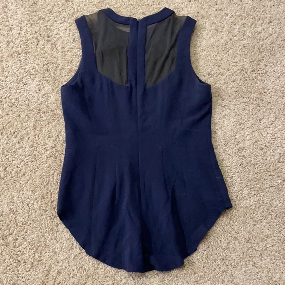 Rag and Bone Navy Peplum Top - Picture 2 of 2
